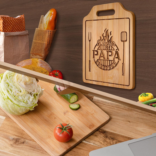 Cutting Board Acethrills Regalos Para Papa Bamboo 31.2l X 22