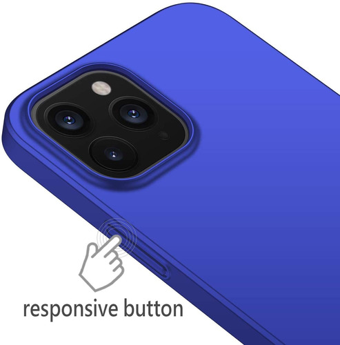 Capa Capinha iPhone 12 Pro Max 6.7 Acrílica Fosca Ultra Fina Cor Azul