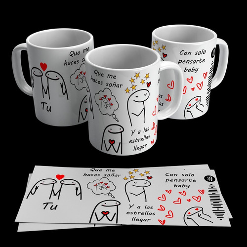 Imagen 8 de 10 de 11 Diseños Plantillas Sublimar Taza Flork Canciones De Amor