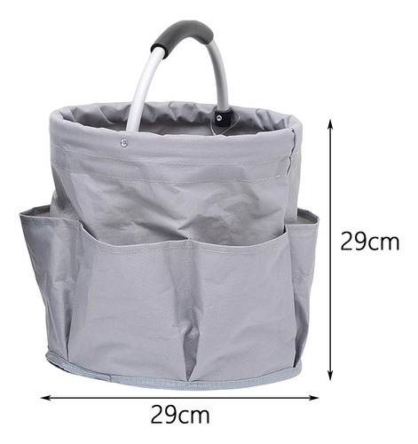 Cesta De Picnic De Gran Capacidad Bolsa De Aseo Para Gris