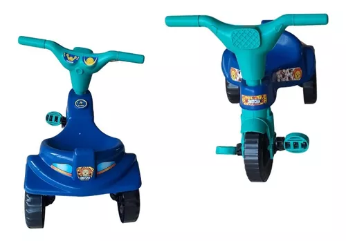 Motoca Azul Omotcha Com Adesivos Infantil Criança