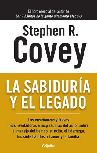 Libro En Fisico La Sabiduría Y El Legado Por Stephen Covey