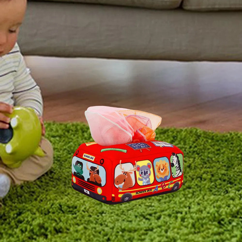Caja De Pañuelos Para Bebés Con 10 Bufandas De Coche