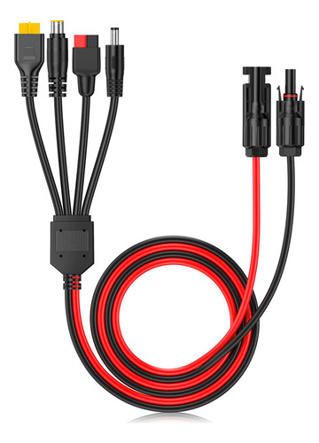 Conector De Panel Solar 4 En 1, Divisor De Cable De Extensió