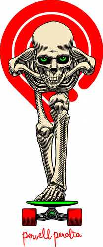Imagen 1 de 1 de Calcomania Powell Peralta Tucking Skeleton