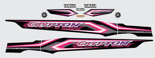 Calcos Yamaha New Crypton (version Especial Rosa)
