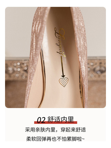 Zapatos De Boda De Tacón Alto De Cristal Para Mujer