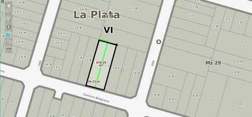 Imagen 2 de 3 de Venta De Lote En Camino Gral Belgrano E/ 488 Y 489, Gonnet