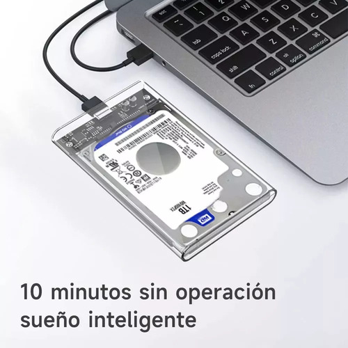Carcasa Lukito 2.5 Hdd/ssd Blanco Usb 3.0 Con Led