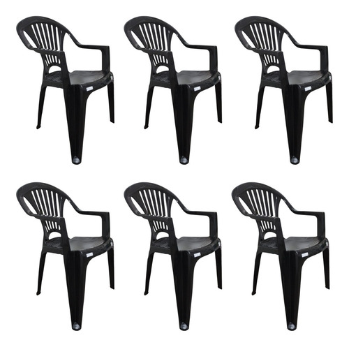 Sillón negro Arqplast, 3D, área de ocio, jardín y balcón