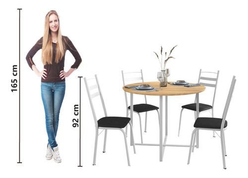 Conjunto Mesa Jantar Com 4 Cadeiras Artefamol
