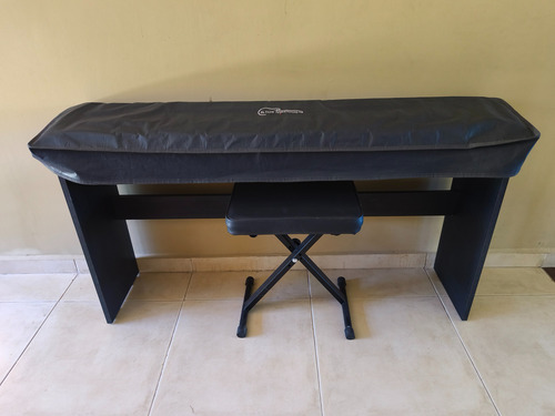 Piano Casio Cdp S110 + Mueble, Banqueta Y Funda. Impecable. Negro (Usado)