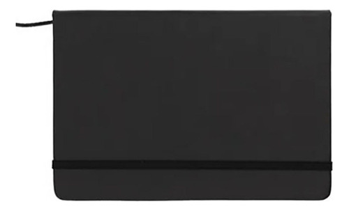Cuaderno A5 Negro Cómodo Para Escribir, Funda De Piel Sintét