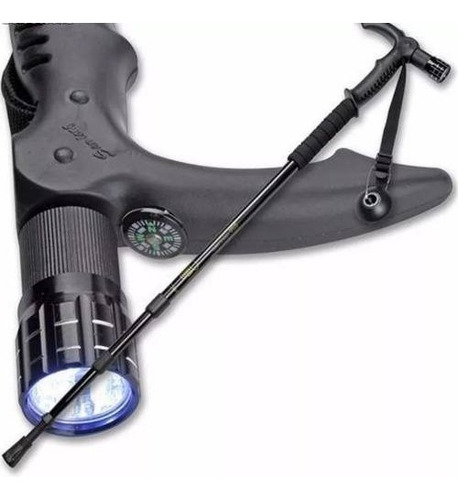 2 Bastón De Trekking 4 Tramos Mango T Con Luz Led