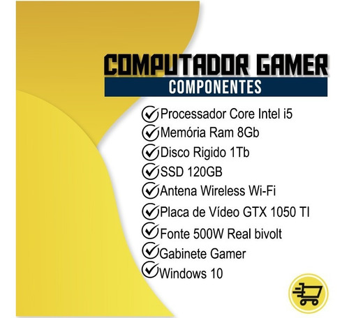 Pc Gamer Maximus I5 Gtx 1650 8gb Hd 1tb Ssd 120gb Wi-fi