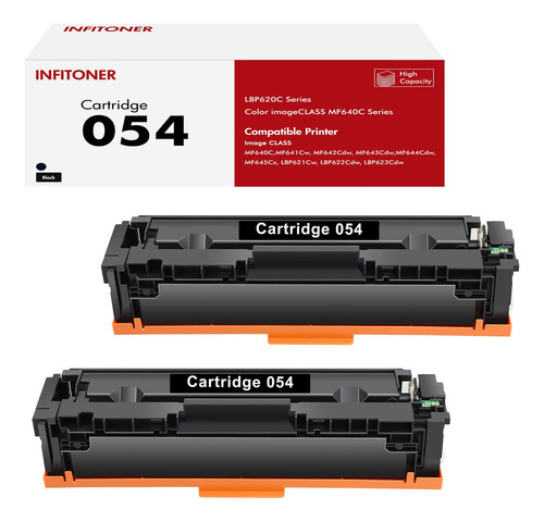 054 054h - Toner Negro De Repuesto Compatible Con Canon 054.