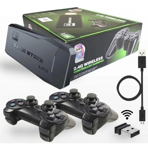 Game Stick Lite 4k 2 Controle +20mil Jogos Presente Dia Mães