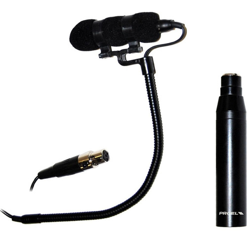 Hcs30 Micrófono Para Instrumento Acusticos Bacelectret Proel Color Negro