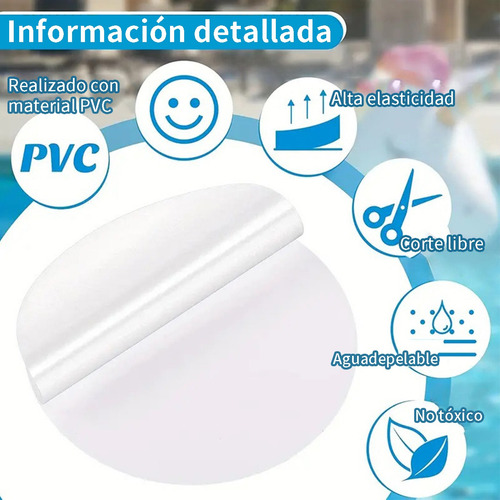 10pz Parches Reparación Para Albercas Y Colchones Inflables Transparente