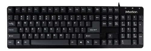 Teclado Cableado Meetion K202 Impermeable Febo Teclado Negro