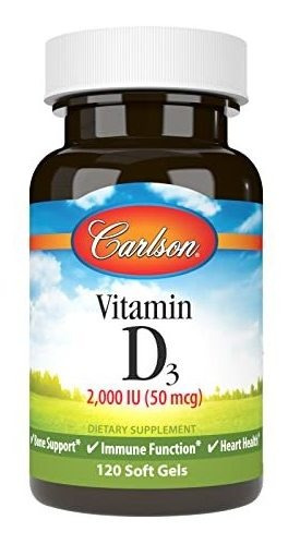 Carlson - Vitamina D3, 2.000 Ui (50 Mcg), Soporte Inmune, La