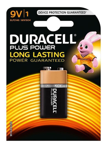Imagen 1 de 1 de Pila Duracell Coppertop MN1604 Rectangular - 1 unidad