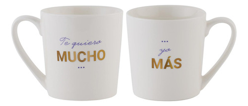 Set De Tazas Grandes Para Café, Regalos Mujer Hombre Luckyly Color Blanco Frase Tqm Taza Tqm