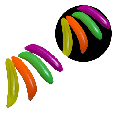 Combo Cotillon Maracas Banana Fluo X 10 Carioca Carnaval