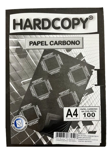 Papel Carbono Maquina Preto Hc 202 A4 / 100fl / Hardcopy