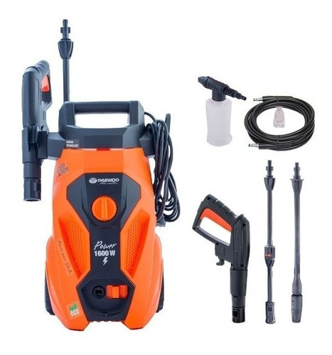 Imagen 2 de 3 de Hidrolavadora eléctrica Daewoo Eco DAX65-100 naranja de 1600W con 100bar de presión máxima 220V - 240V
