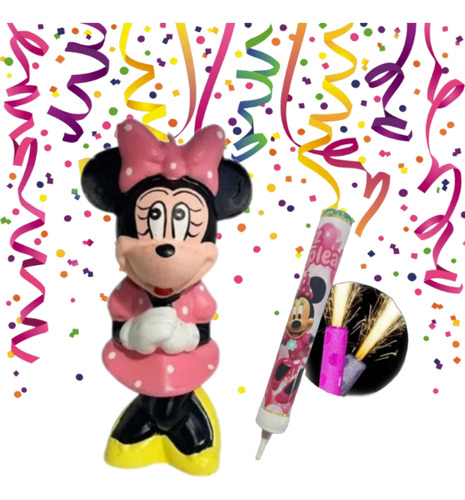 Vela Pastel Cumpleaños Vela Cera Mimi Minnie Mouse