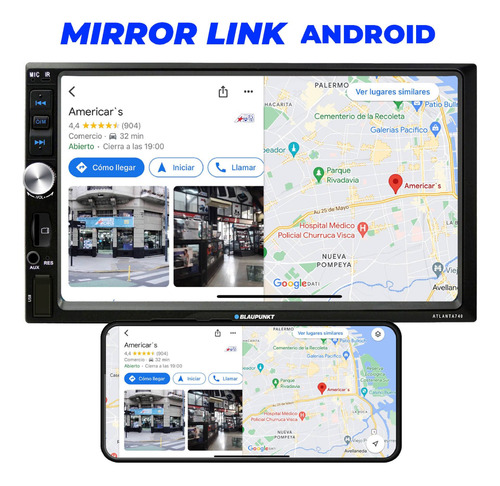 Pantalla Blaupunkt Atlanta Android Mirror Link Peugeot 307