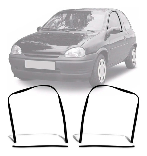 Kit Canaleta Pestana Externa Corsa Hatch 1994 A 2002 2 Porta