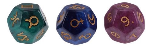 Pacote De Dados De Astrologia De 9 Peças Pérola De 12