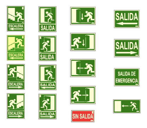 Kit De Señalamientos Seguridad -letreros De Protección Civil