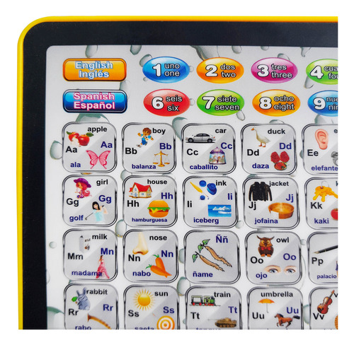 Tablet Aprendizaje Didáctica Educativa Inglés/español - 8145 Color Celeste