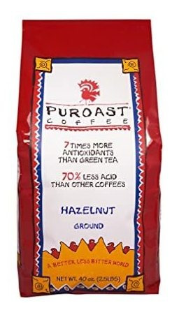 Puroast Acid Low Coffee Avellana Sabor A Café De Goteo Grind