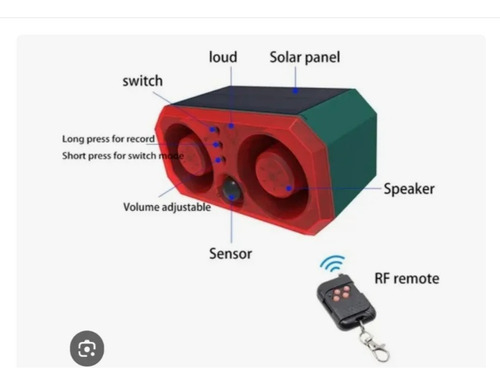 Alarma Solar Con Luz Y Sensor De Movimiento + Control