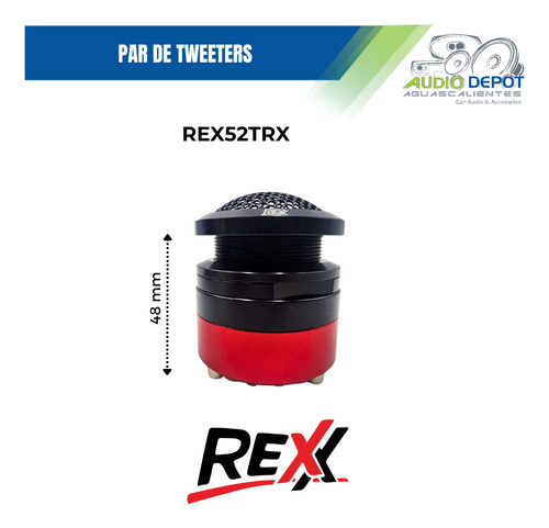 Par De Tweeter Rexx Audio Bullet Neodimio 200watts Rex52trx