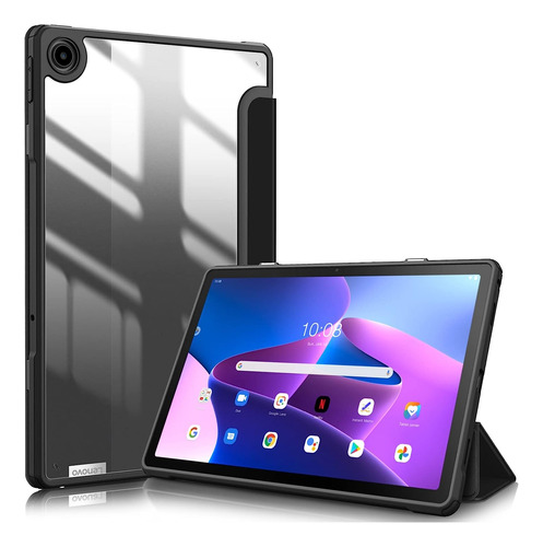 Funda Para Lenovo Tab M10 Plus - Negra/transparente