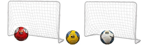 2 Arcos Futbol Metalico Grande 140x 120cm Red Y 1 Pelota Nº5