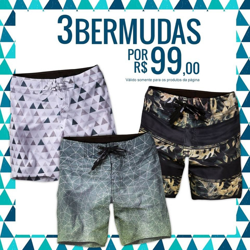 3 bermudas moletom por 99