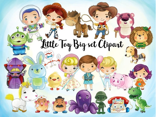 Kit Imagenes Png Cliparts Toy Story Acuarela