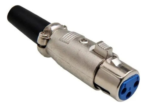 Plug Xlr Conector Cannon Fêmea Cabo Microfone Dmx Mesa Som