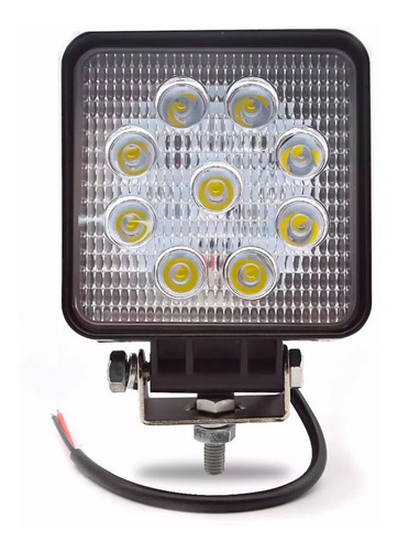 Par Faro Auxiliar Eversafe 9 Led 27w Off Road 4x4 Cuadrado