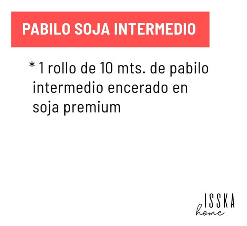 Pabilo Soja Intermedio Para Velas Encerados Con Soja X10mts