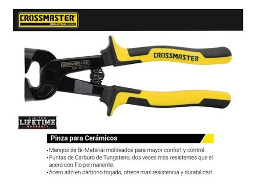 Pinza Cortadora De Ceramica Crossmaster Ceramicos 203mm 8
