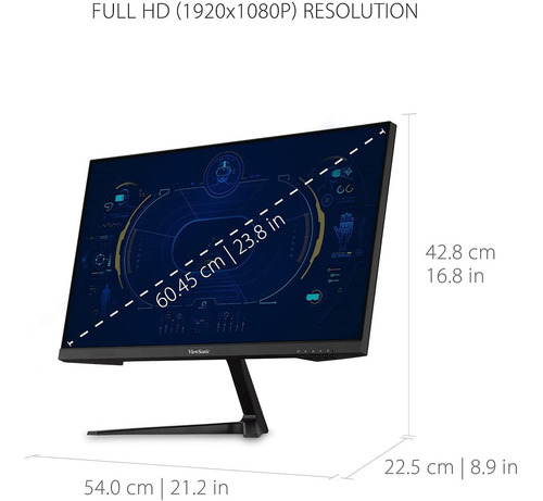 Imagen 5 de 9 de Viewsonic Vx2418-p-mhd 24 Pulgadas Full Hd 1080p 165hz 1ms V