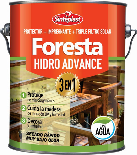 Foresta Hidro Advance Protector Impreg Maderas X 1lts Caoba