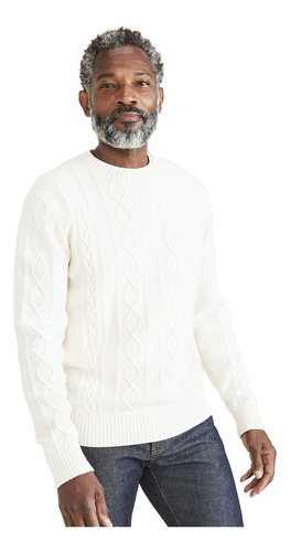 Sweater Hombre Cable Knit Regular Fit Egret Dockers